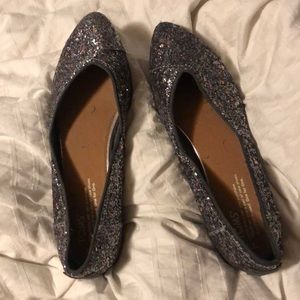Toms Glitter Jutti Flats